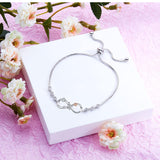 Infinity Rose White Gold-Plated Bracelet