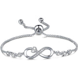 Infinity Stone White Gold-Plated Bracelet