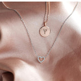 Eternal Love White Gold-Plated Heart Necklace