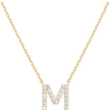 Eileen 14K White Gold Cubic Zirconia Initial Necklace