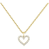 Eternal Love White Gold-Plated Heart Necklace