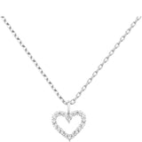 Eternal Love White Gold-Plated Heart Necklace