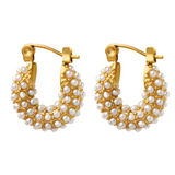 Luna Pearl 18K Gold Plated Earrings