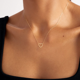 Hasani Outlined Heart 18K Gold Plated Necklace