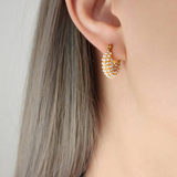 Luna Pearl 18K Gold Plated Earrings