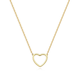 Hasani Outlined Heart 18K Gold Plated Necklace