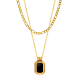 Emery Square Hypoallergenic 18K Gold Plated Necklace