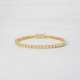 Chloe 925 Sterling Silver Tennis Bracelet | 14k Gold or Rhodium Plated | Sparkling CZ