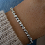 Chloe 925 Sterling Silver Tennis Bracelet | 14k Gold or Rhodium Plated | Sparkling CZ