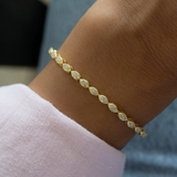 Marcella Marquise Tennis Bracelet | 14K Gold Plated